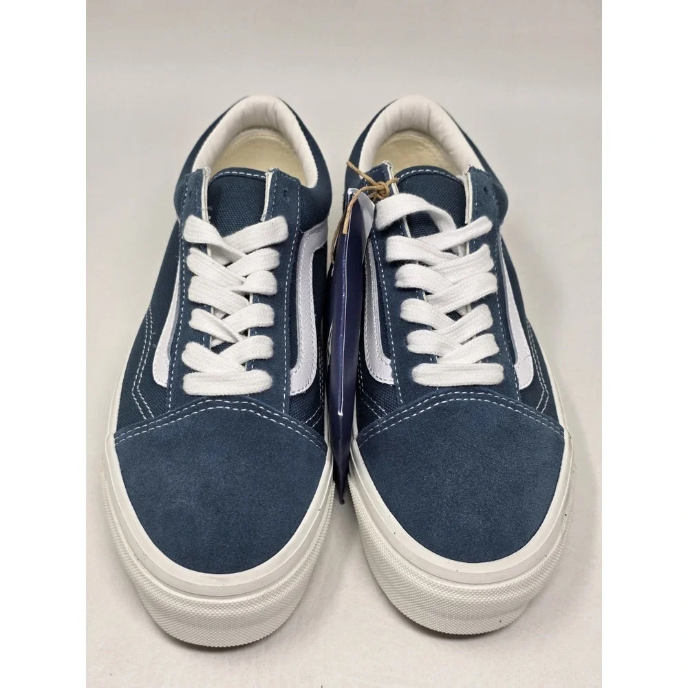 Vans Old Skool Deep Indigo Blue White VN000D7ZFOB Men's Size 5.5 Shoes New